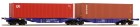 40256 ACME Articulated Container car type Sggmrss 90 of Ermewa loaded with containers